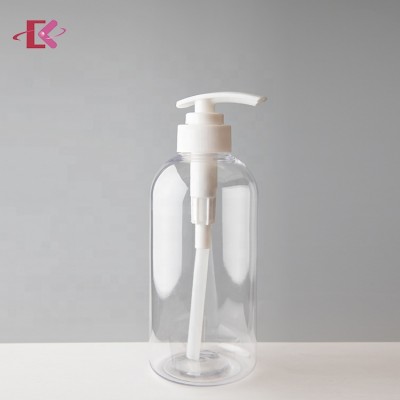 Empty shampoo shower gel bottle plastic clear PET bottle 500Ml foaming wash soap hand sanitizer pump bottle with pump